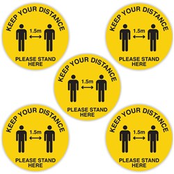 ZKIT400143733PK - Health & Safety Sign Pack - Keep Your Distance 1.5m ...