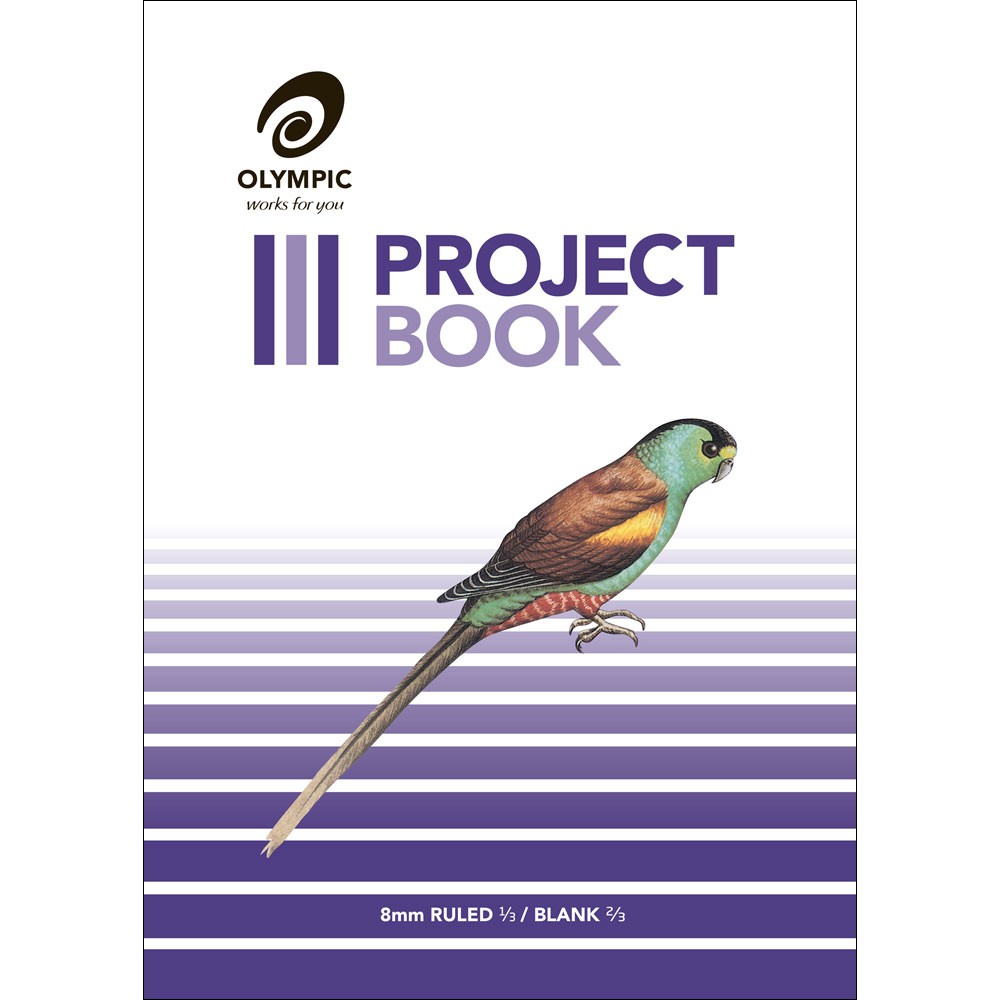 Zsp140843 Olympic Project Book 335 X 240mm 8mm 24 Pg 1 3 Ruled Kookaburra Educational