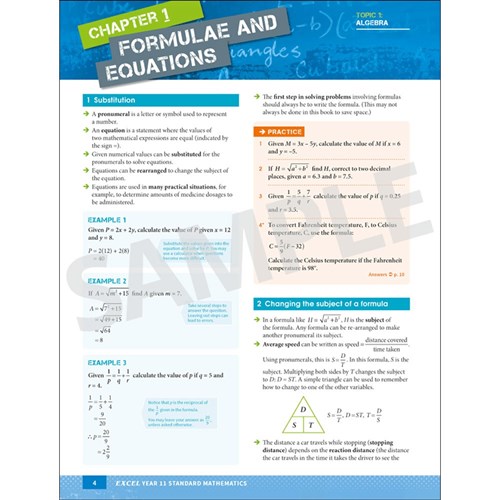 9781741256819 - Excel Study Guide Year 11 Standard Mathematics ...