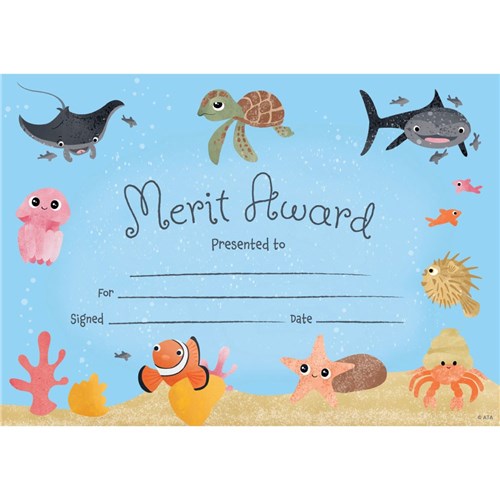 CE349 - Merit Certificate - Oceans - Kookaburra Educational Resources ...