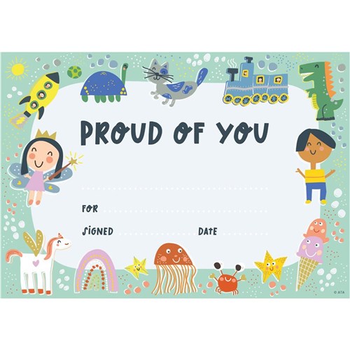 CE388C - Certificate - Proud of You - CARD - Kookaburra Educational ...