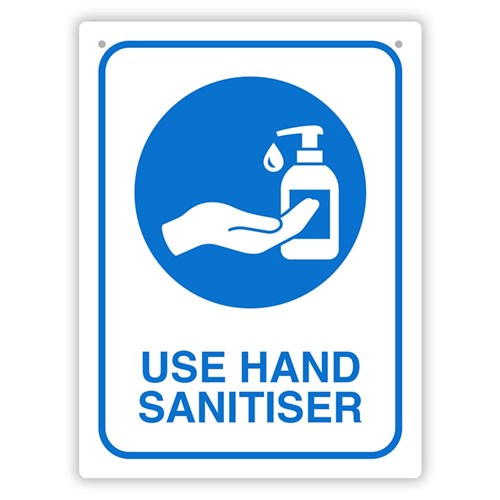 ZBA400143736 - Hygiene Wall Sign PVC - Use Hand Sanitiser - Kookaburra ...