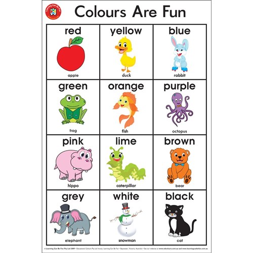 ZECLCAFP - Poster - Colours are Fun - Kookaburra Educational Resources ...