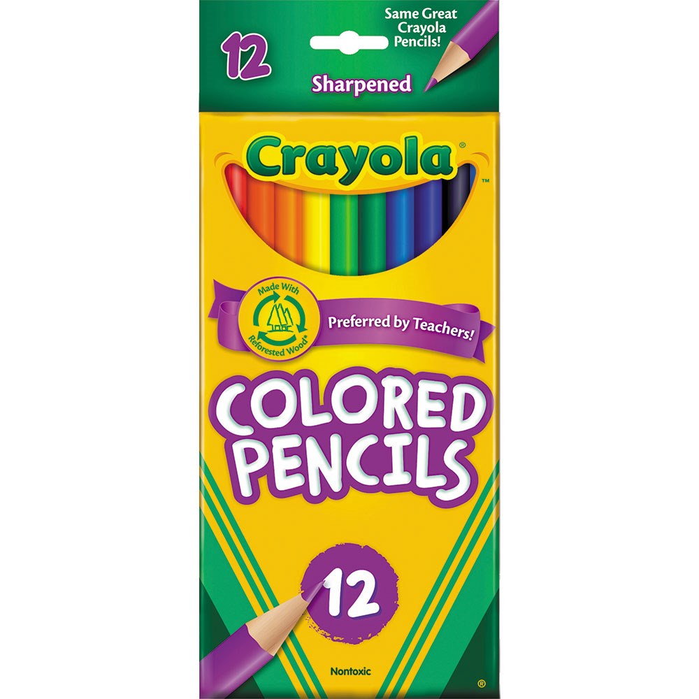 ZCY68 4012 - Crayola Coloured Pencils Full Size - Kookaburra ...